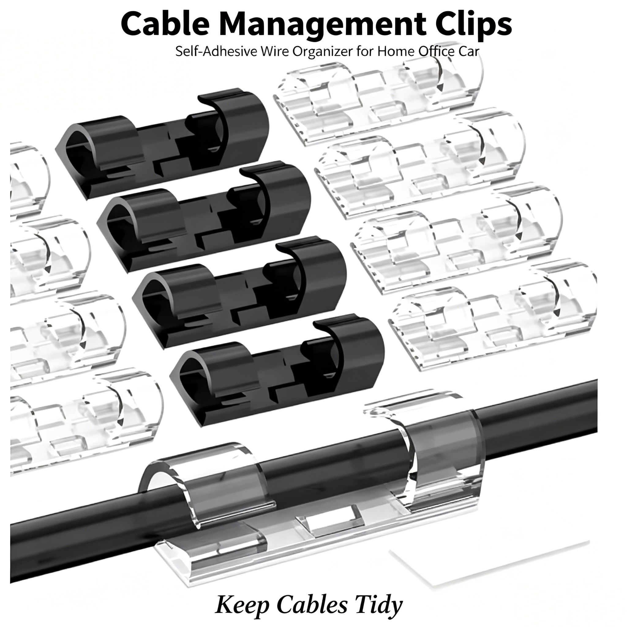 Tippet Line - Cable Organizer Clips Cable Management Desktop