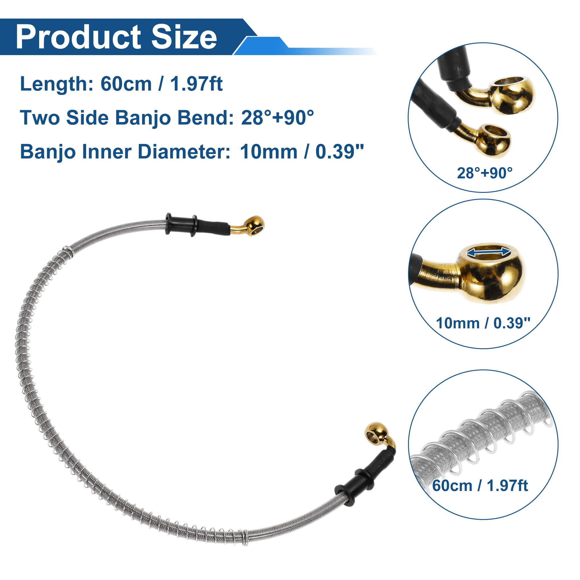 UXCELL 60cm Motorcycle Brake C – Braided Line Bewertung und Preis