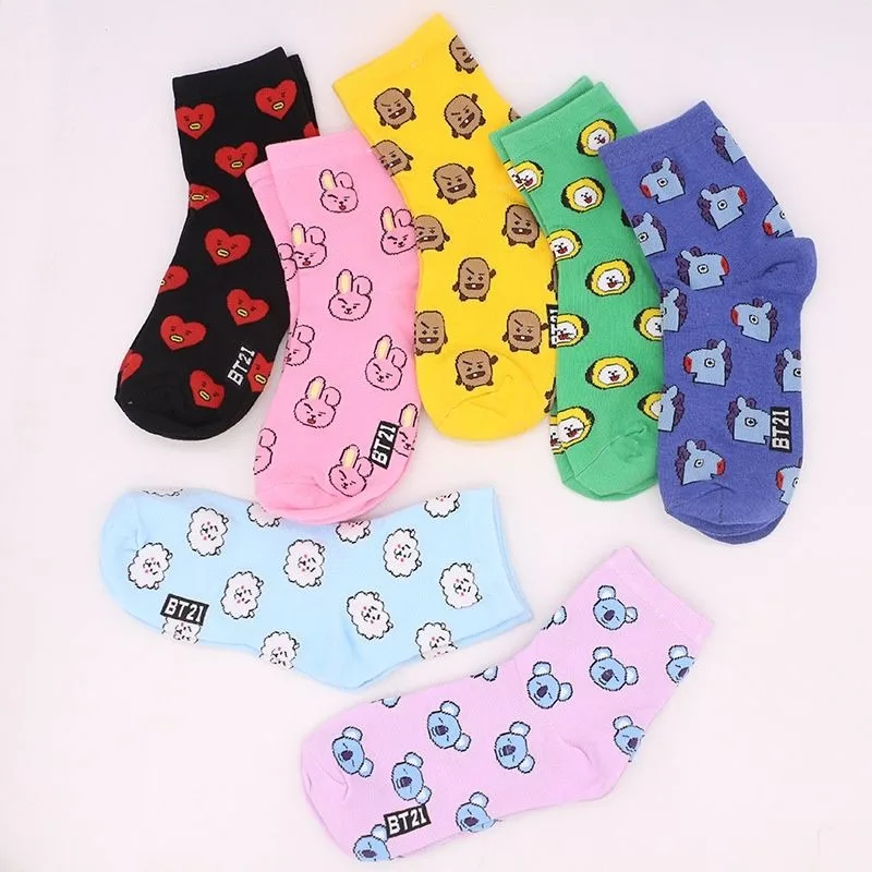 Kawaii BT21 Cartoon Socks Cute – Tippet Line Bewertung und Preis