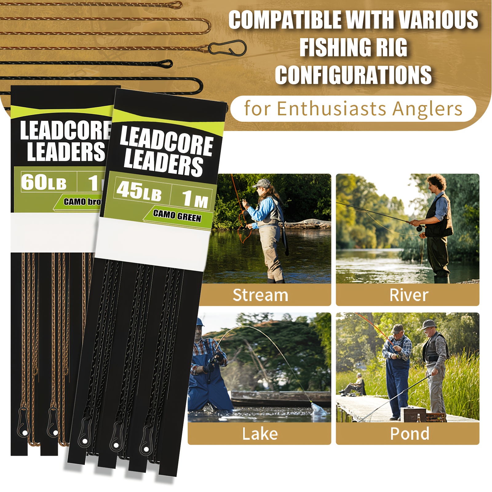 Carp Fishing Leadcore Leaders  – Leader Line Bewertung und Preis