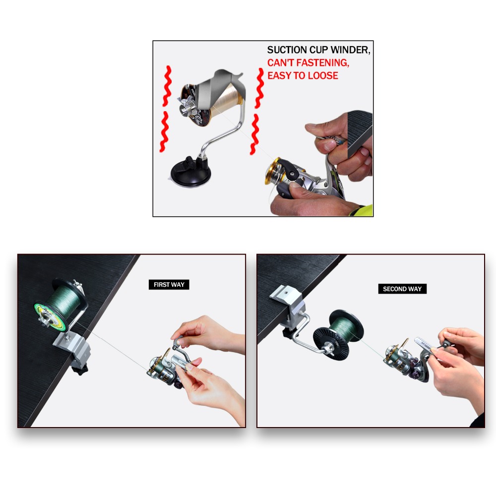 1pcs Portable Aluminum Fishing – Fishing Line Spooler Bewertung und Preis
