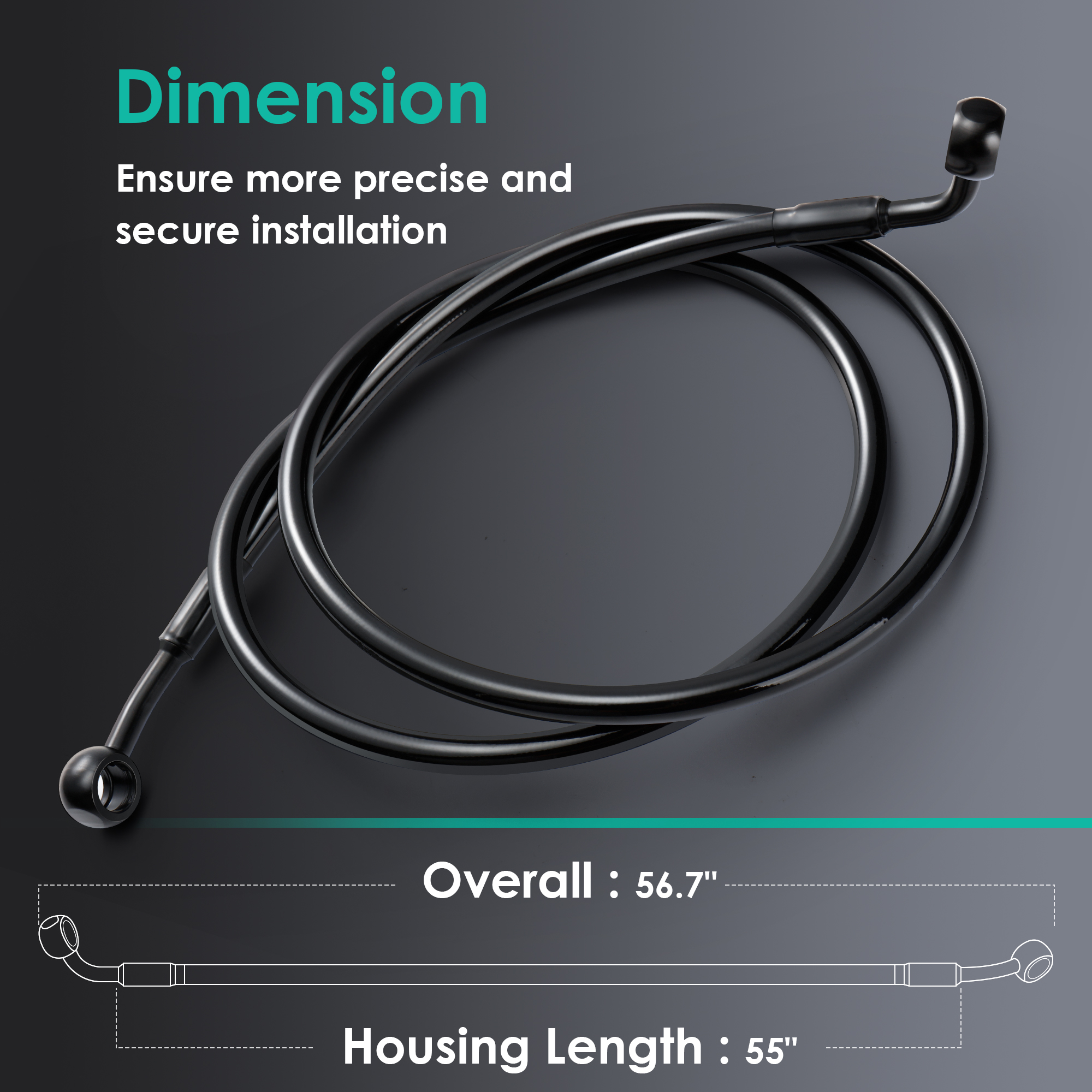 140/145/150CM Front Brake Line – Braided Line Bewertung und Preis