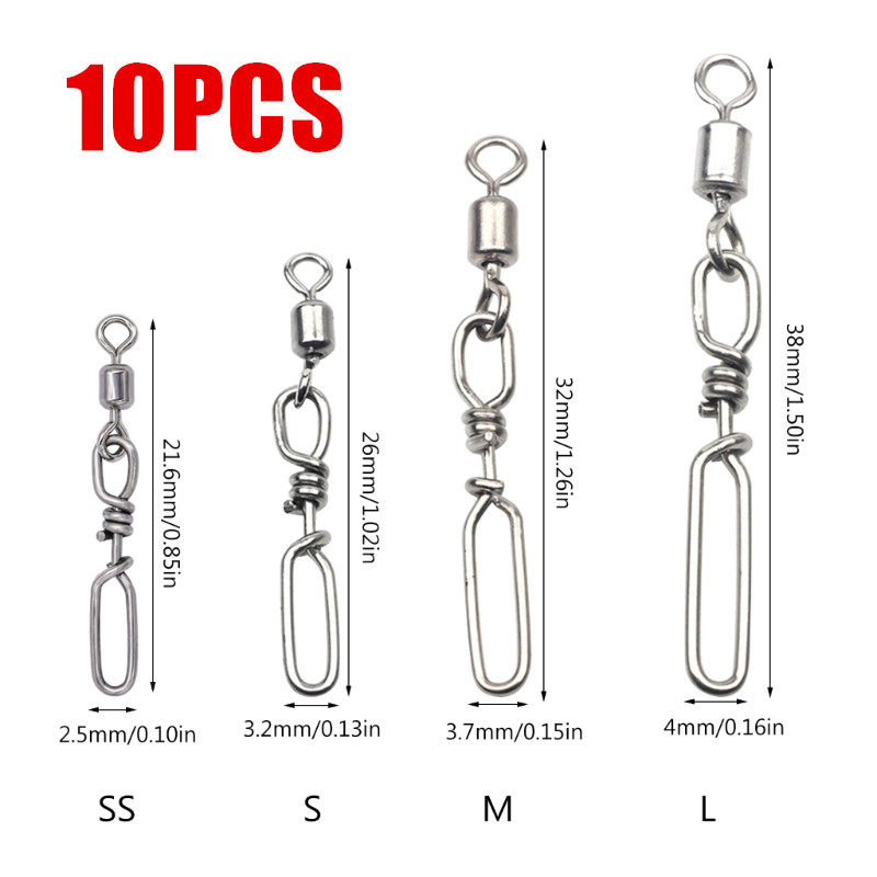 10Pcs Stainless Steel Quick Sn – Saltwater Line Bewertung und Preis
