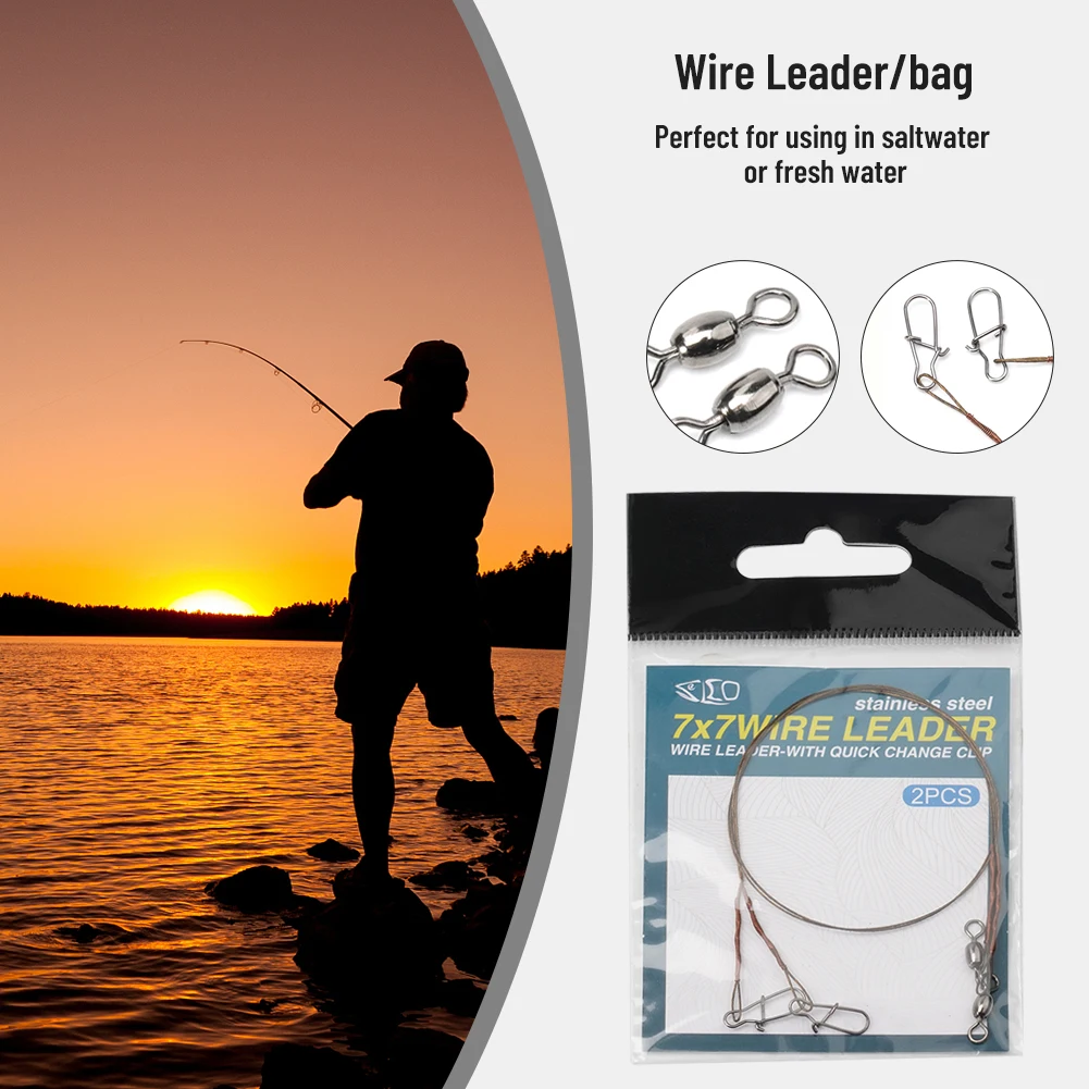 2pcs/Pack Fishing Line Steel W – Leader Line Bewertung und Preis