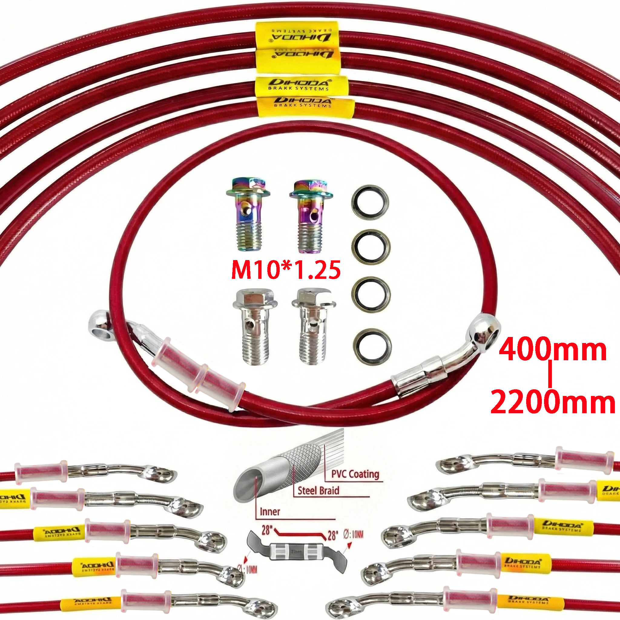 Universal 400-2400mm Motorcycl – Braided Line Bewertung und Preis