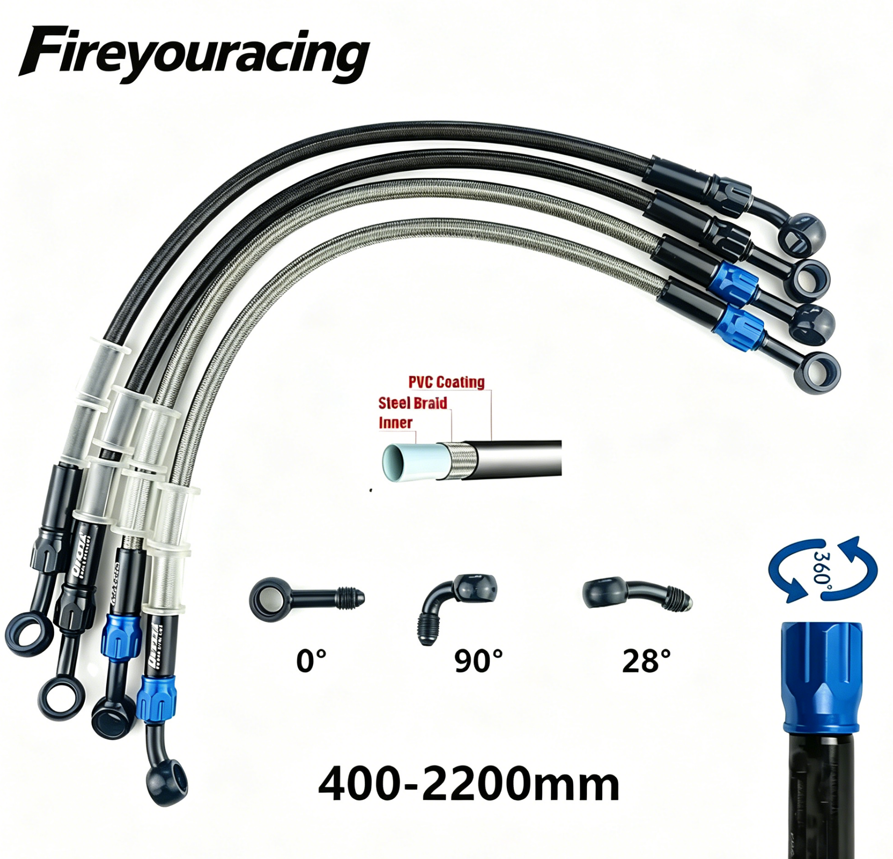 Motorcycle Brake Hose AN3 Brai – Braided Line Bewertung und Preis
