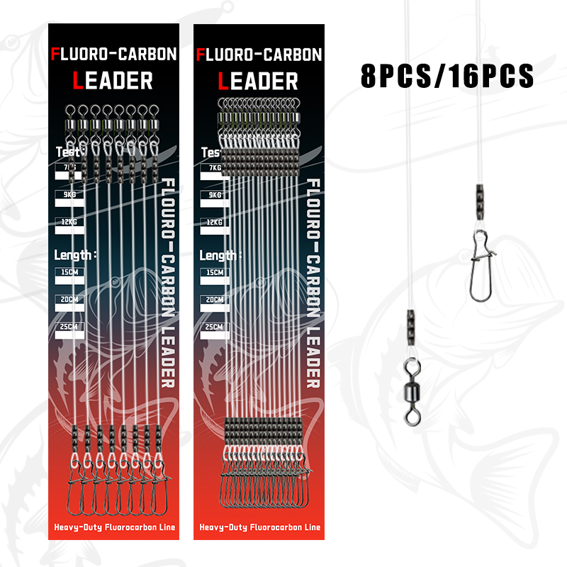 8/16pcs Fluorocarbon Wire Lead – Fluorocarbon Line Bewertung und Preis