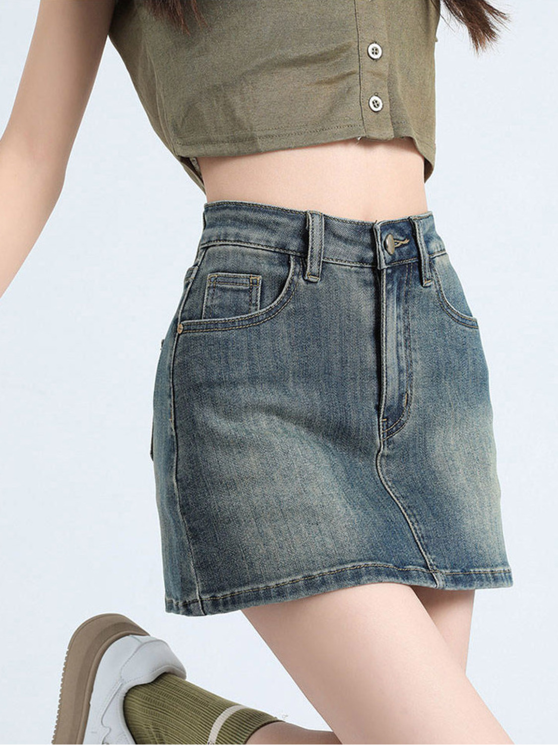Women's Vintage Washed Denim S – Fly Line Bewertung und Preis